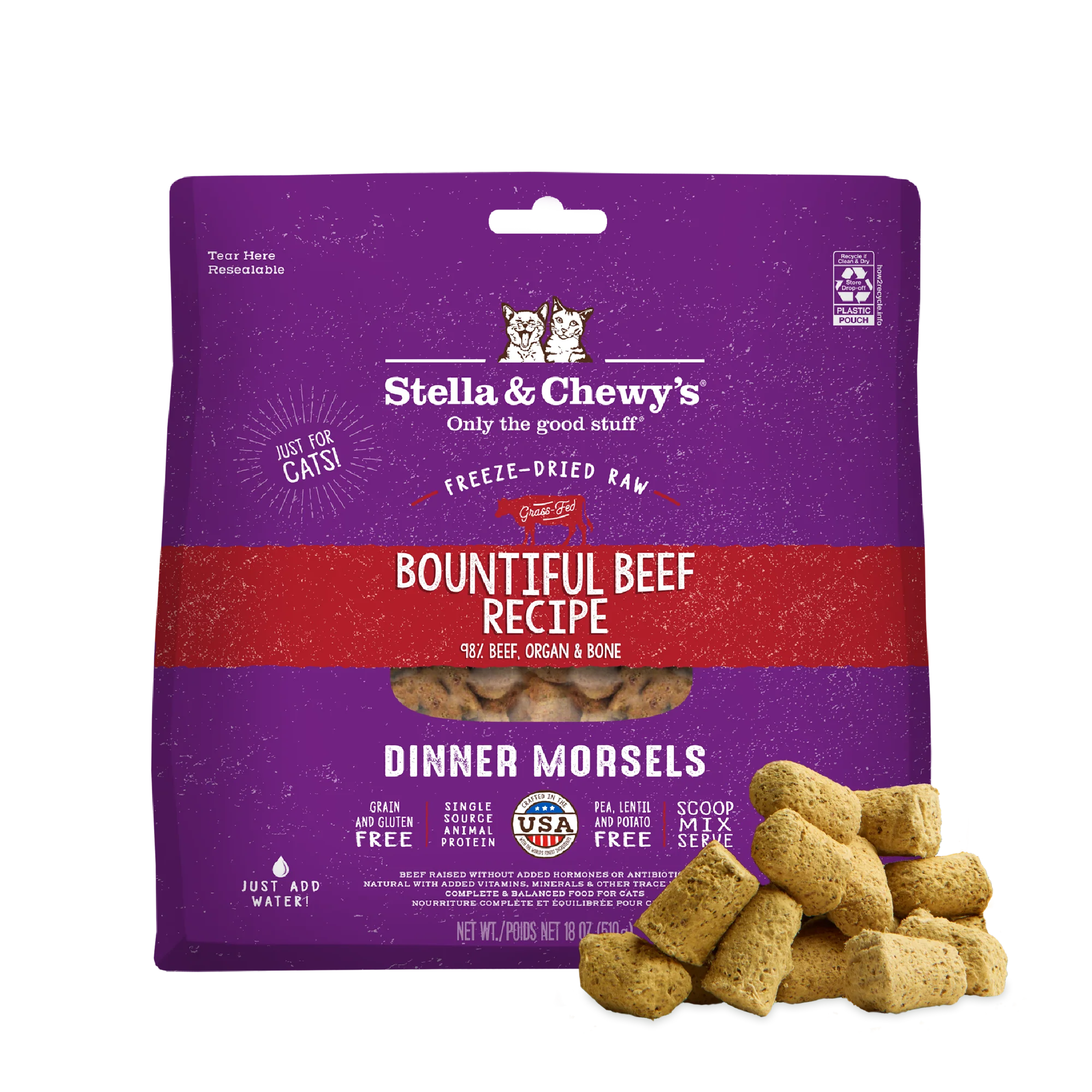Bountiful Beef Freeze-Dried Raw Dinner Morsels for Cats - Image 3