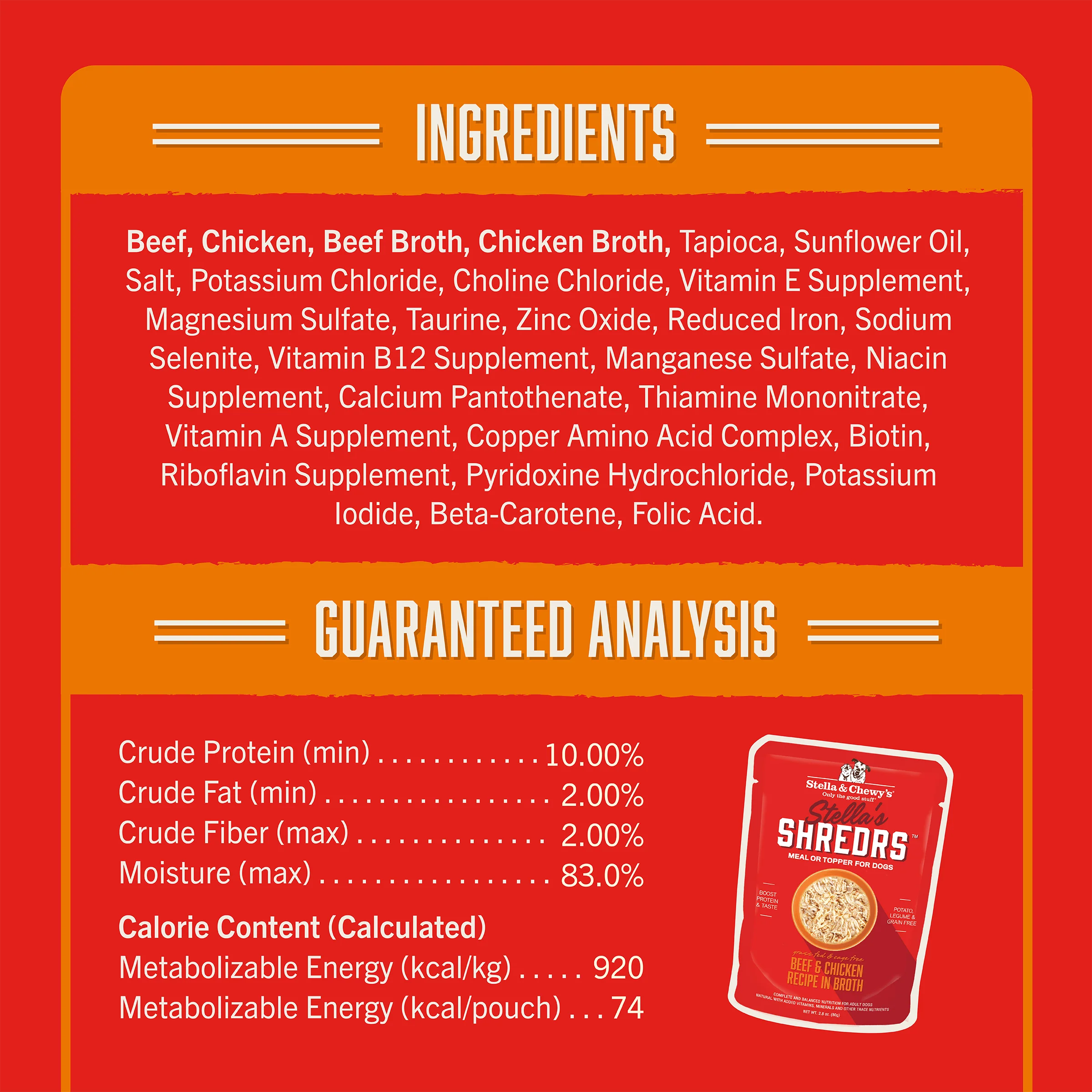 Stella's Shredrs Beef & Chicken Recipe in Broth for Dogs - Image 4