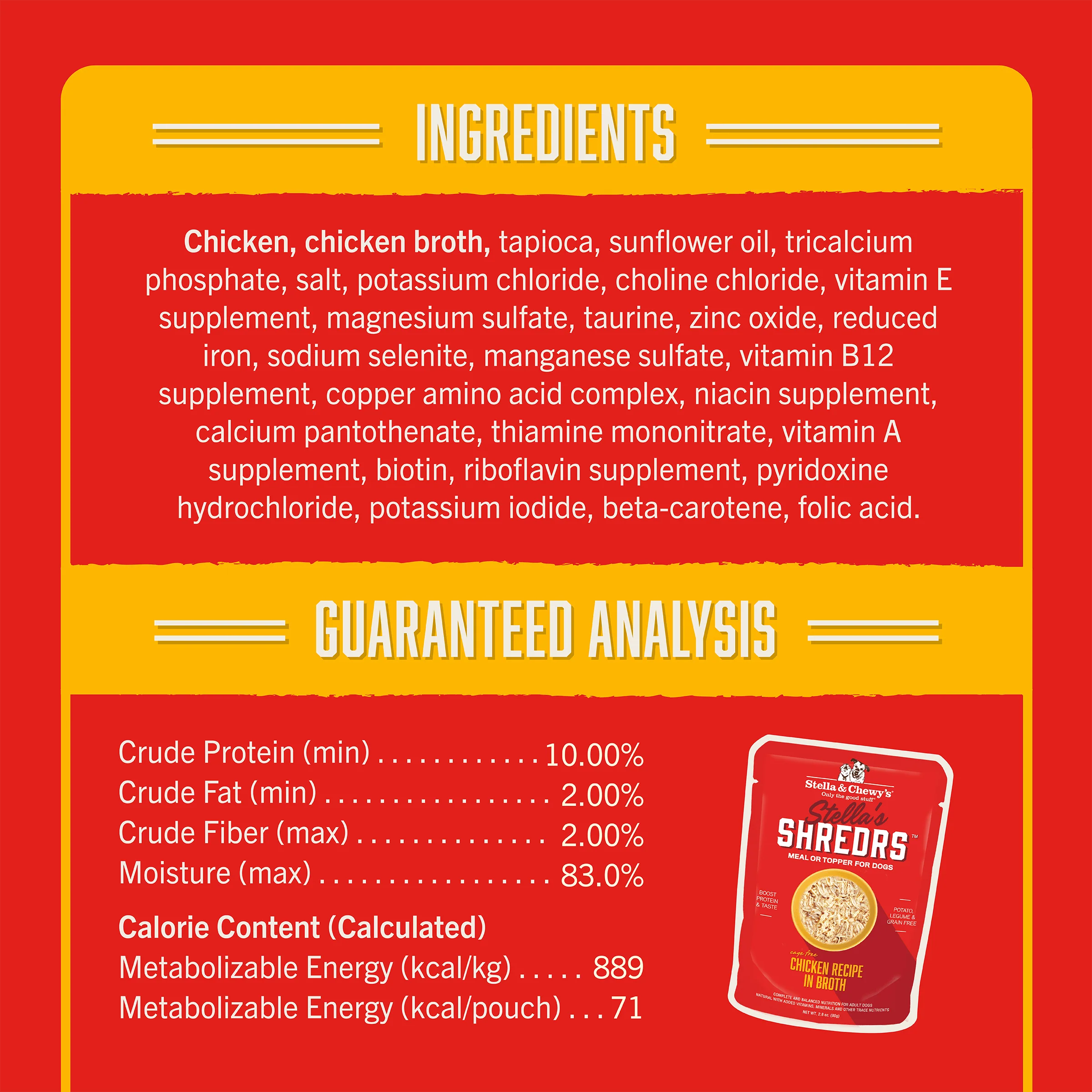 Stella’s Shredrs Cage-Free Chicken Recipe in Broth for Dogs - Image 4
