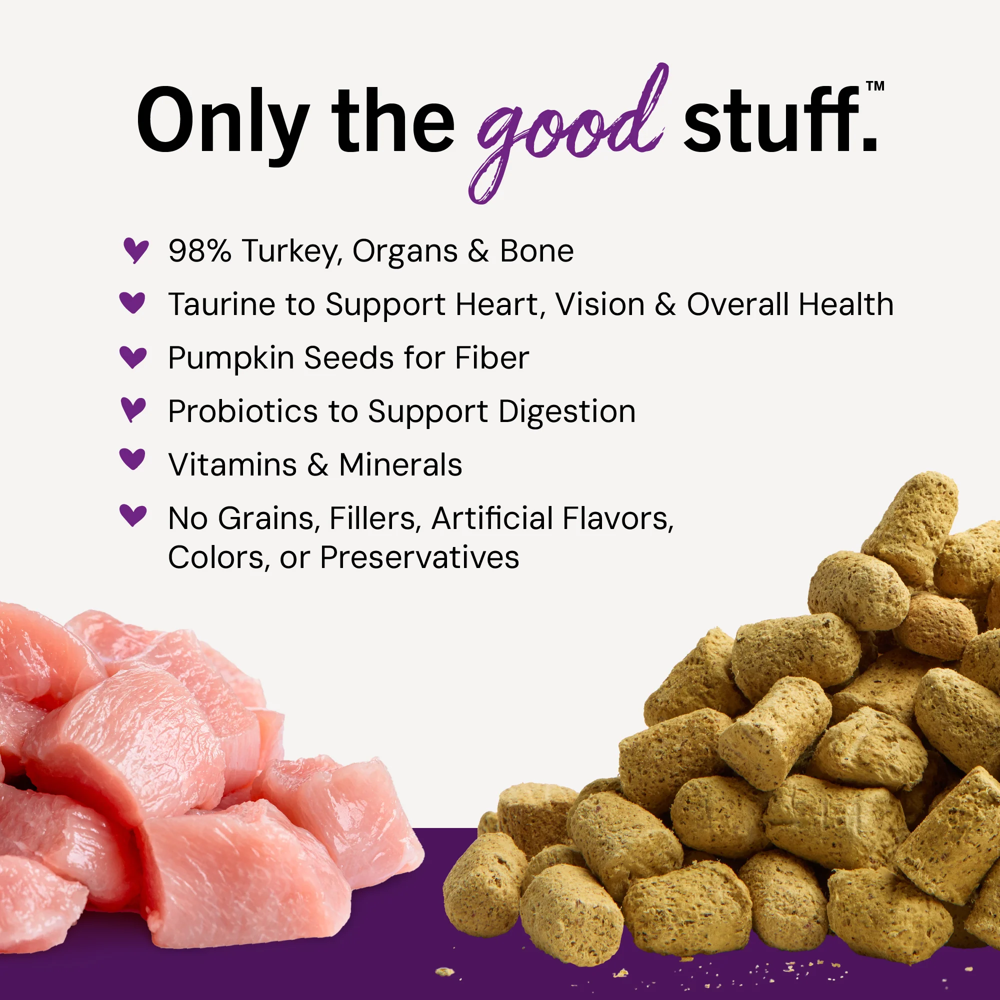 Tummy Ticklin’ Turkey Freeze-Dried Raw Dinner Morsels for Cats - Image 5
