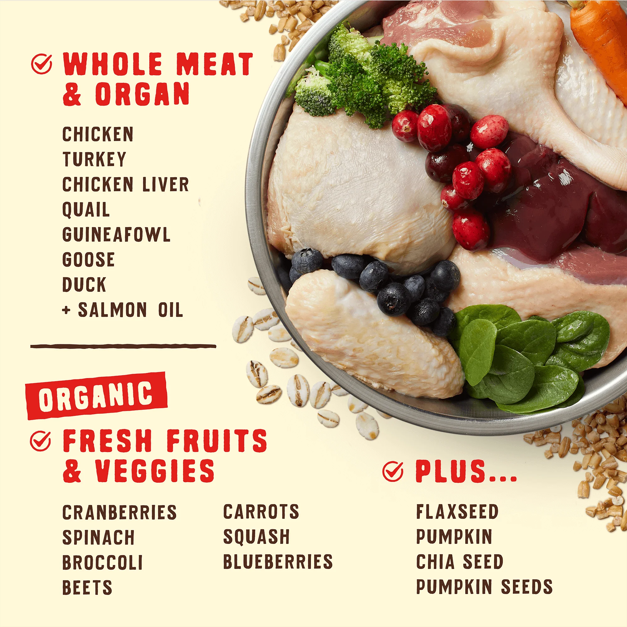 Wild Red Raw Blend Wholesome Grains Prairie Recipe for Dogs - Image 3